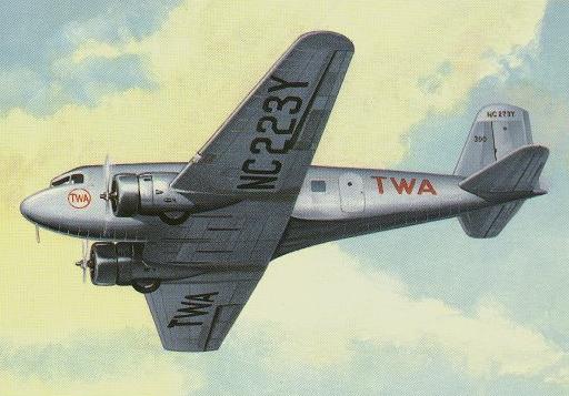 TWA DC-2,  John Batchelor, 1990.