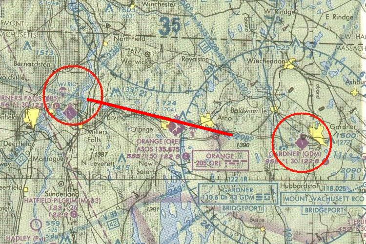 Gardner Muni Airport to WARIC Intersection